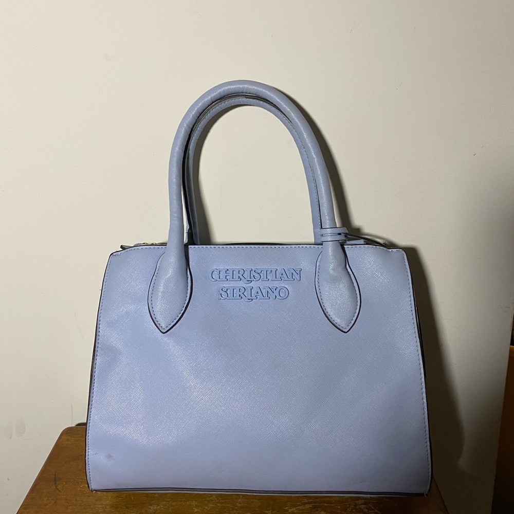 Christian Siriano blue crossbody/ handle purse